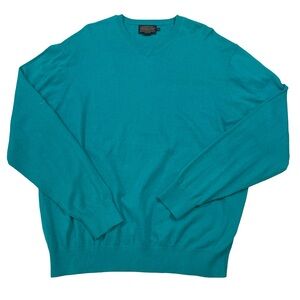 Pendleton Size XL Teal Lightweight V-Neck Sweater (Retail $100)